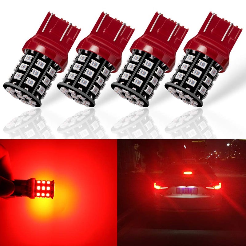 Antline 7443 7440 T20 992 7441 7444 W21W LED Bulbs Brilliant Red, 12-24V Super Bright 800 Lumens Replacement for Tail Brake Lights, Turn Signal Lights, Parking Light (Pack of 4) - Image 2